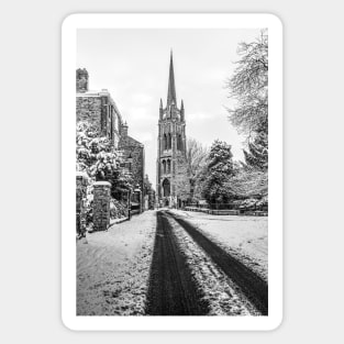 St James' Church, Louth, Winter Portrait Sticker